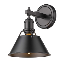 Golden 3306-BA1 BLK-BLK - Yep by Golden Lighting Orwell 1-light Vanity in Matte Black